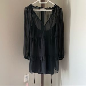 Abercrombie and Fitch black sheer mini dress
